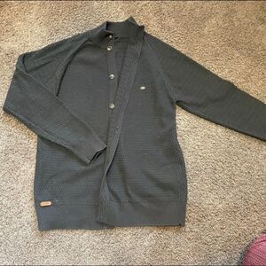Men’s size medium cardigan (DARK green)